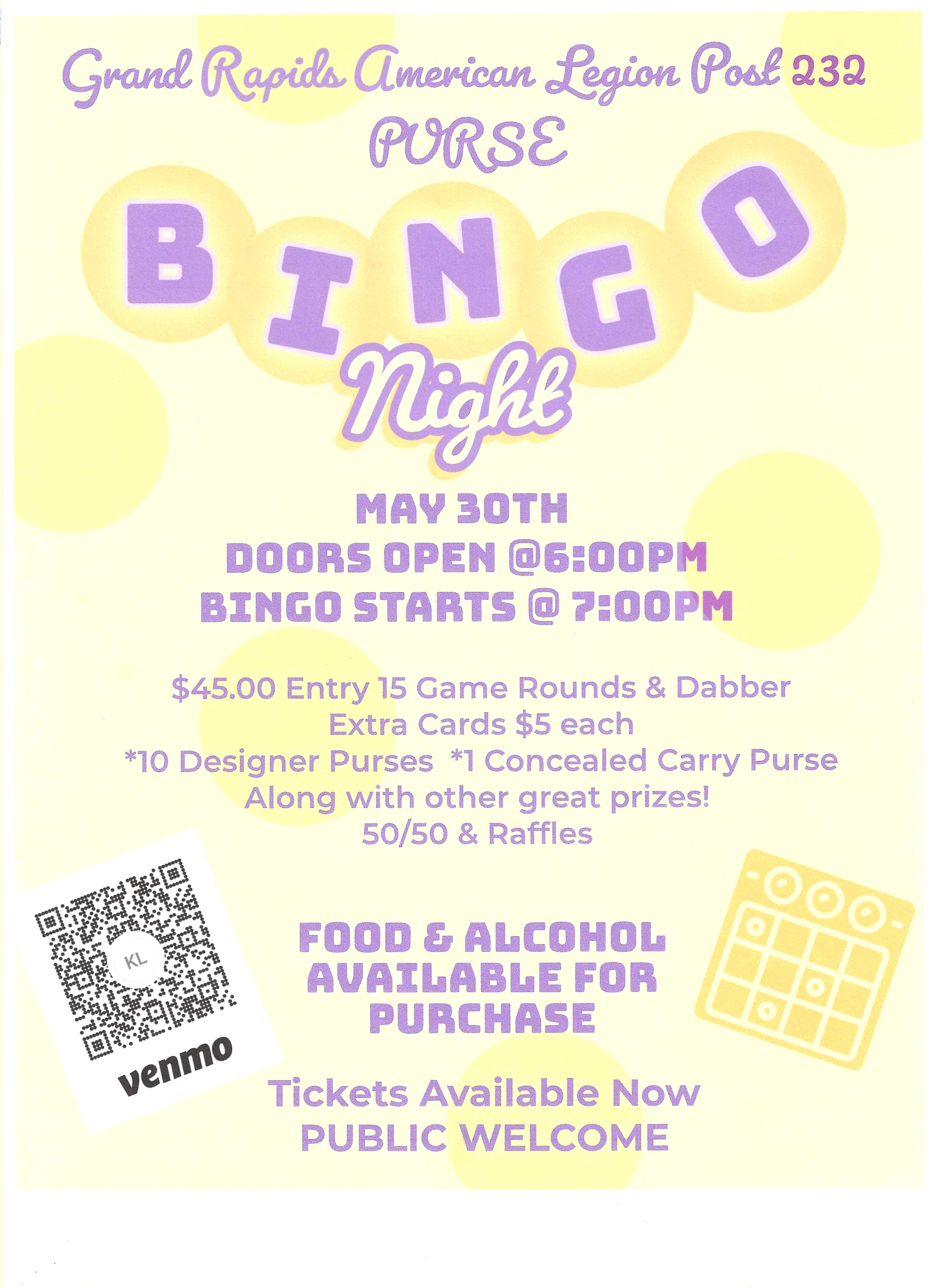 Purse bingo